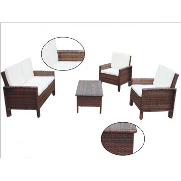 4PCS Fashion Brown Wicker Furniture